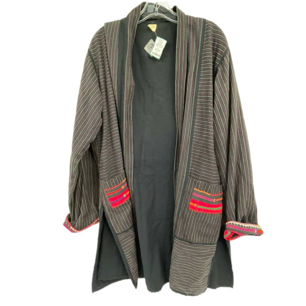 My Tribe Black Cotton Trench Coat | Men’s Regular Size L